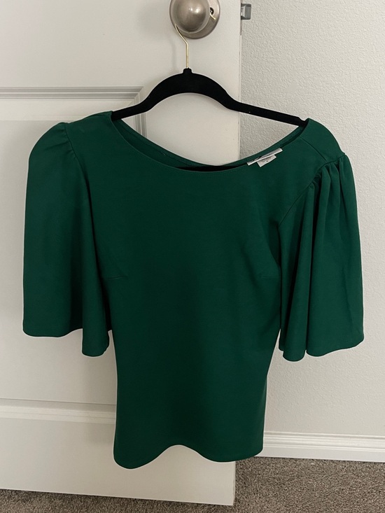 Vixen by Micheline Pitt Deadly Kiss top Forest Green - Picture 3 of 9